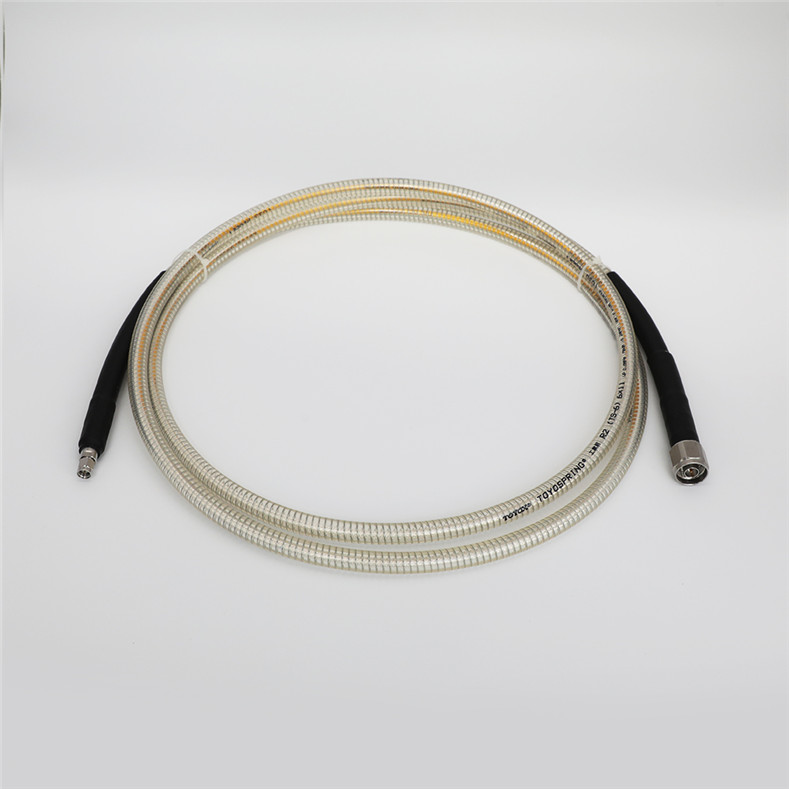 SMA Male to N Male Armoured Coaxial Jumper Cable Assembly, 18GHz
